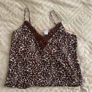 Melrose and Market Leopard Print Top, light layer tank top